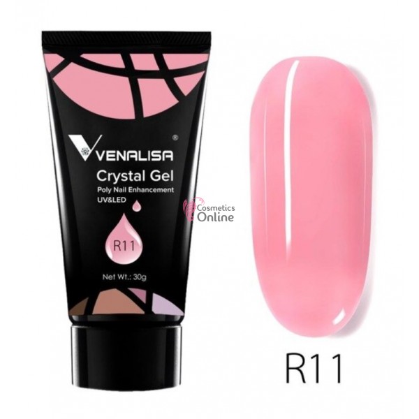 PolyGel UV/ LED pentru unghii false Venalisa 30g - R11 Rose Crystal + 1 Gel color de 5g Venalisa Cadou